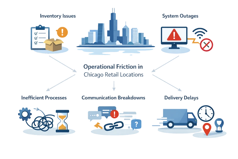 What actually causes operational friction across Chicago retail locations
