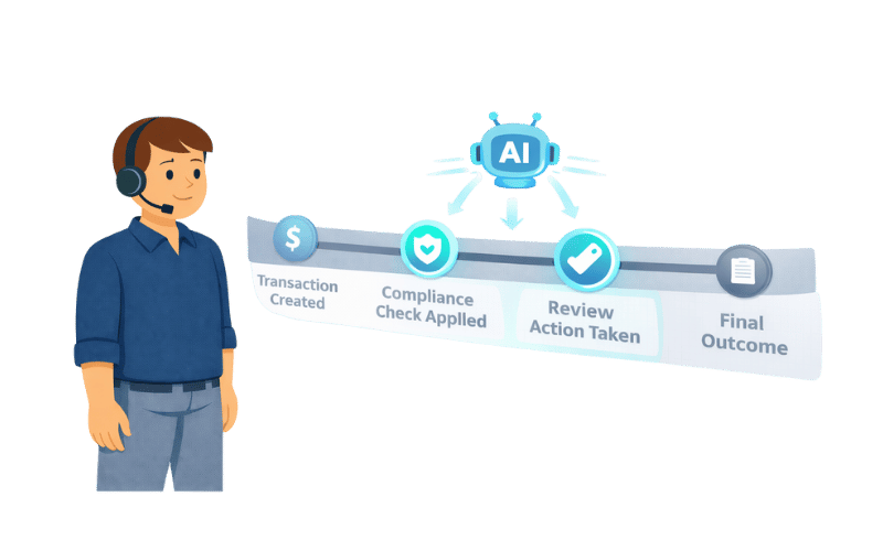 How AI agents help answer compliance and transaction questions faster