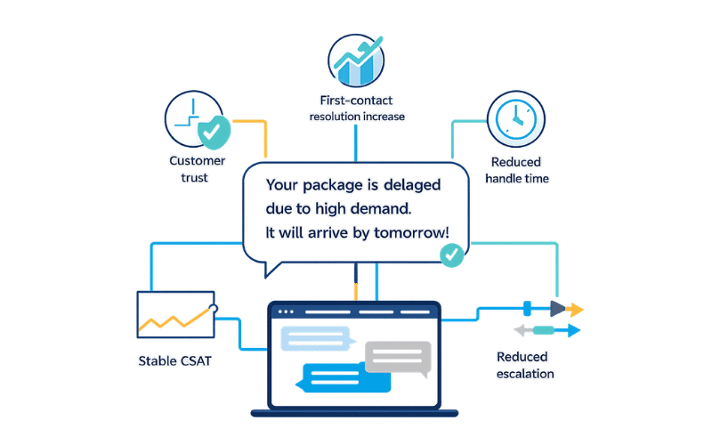 Business impact of AI agents on support teams